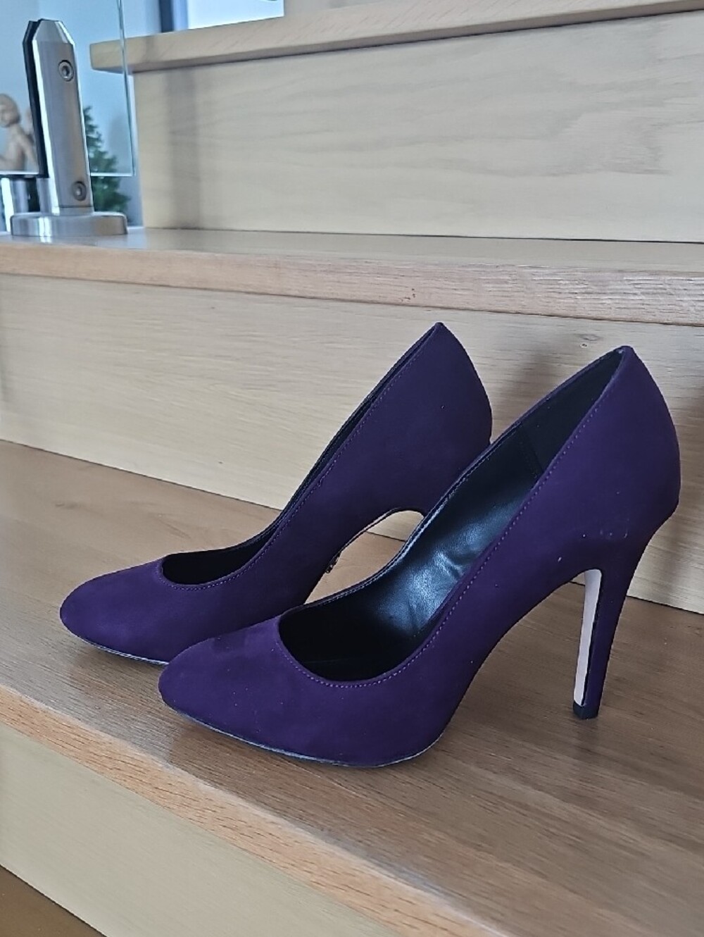 Rock & Republic Plum Suede Pointed-Toe Stilettos - Picture 3 of 7
